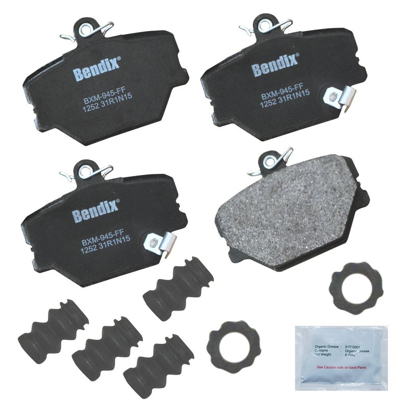 Bendix Priority1 CFM1252 Semi-Metallic Front Brake Pads for Smart Cabrio 2005-2004  City-Coupe 2004-2003  Crossblade 2004  Fortwo 2016-2005  Roadster 2005-2004 - Image 1